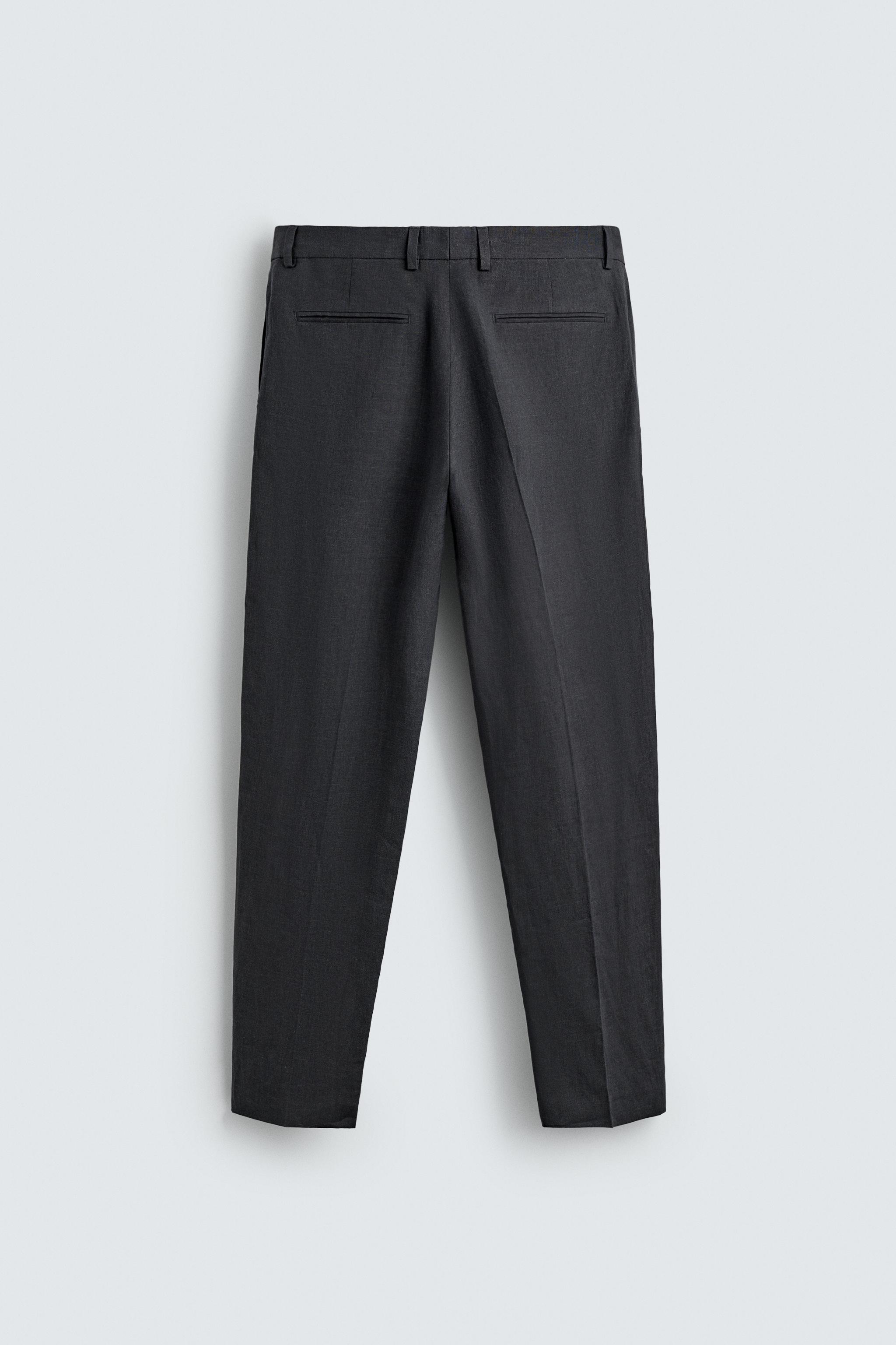 PANTALON REGULAR FIT DE COSTUME 100% LIN